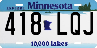 MN license plate 418LQJ