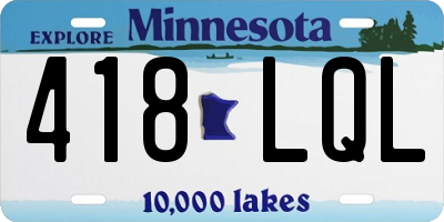 MN license plate 418LQL