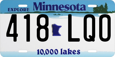 MN license plate 418LQO