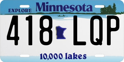 MN license plate 418LQP