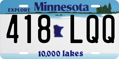 MN license plate 418LQQ