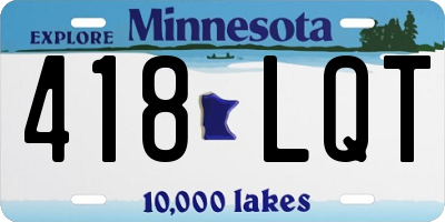 MN license plate 418LQT
