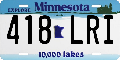 MN license plate 418LRI