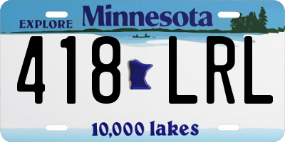 MN license plate 418LRL