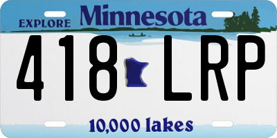 MN license plate 418LRP