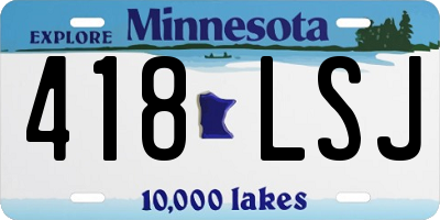 MN license plate 418LSJ