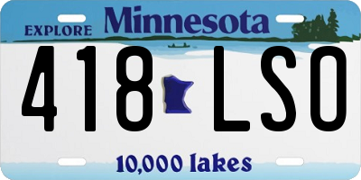 MN license plate 418LSO
