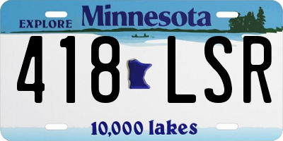 MN license plate 418LSR