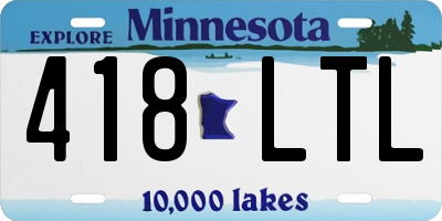 MN license plate 418LTL