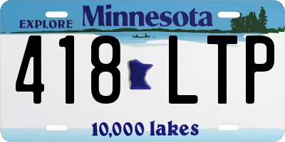 MN license plate 418LTP