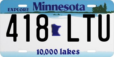 MN license plate 418LTU