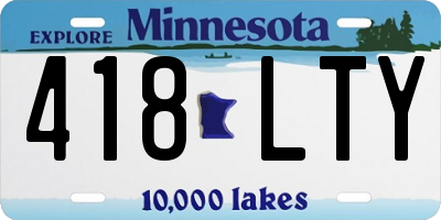 MN license plate 418LTY