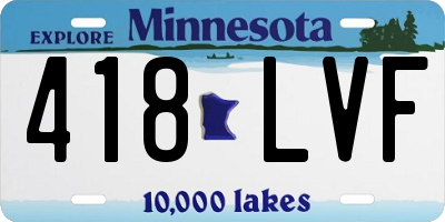 MN license plate 418LVF