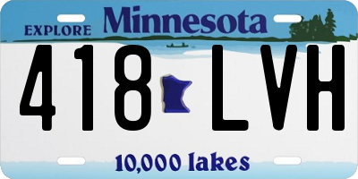 MN license plate 418LVH