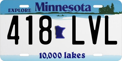 MN license plate 418LVL
