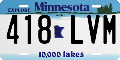 MN license plate 418LVM