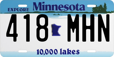 MN license plate 418MHN