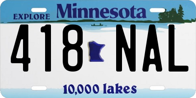 MN license plate 418NAL