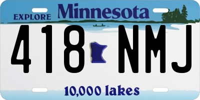 MN license plate 418NMJ