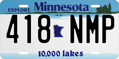 MN license plate 418NMP