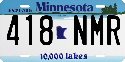 MN license plate 418NMR