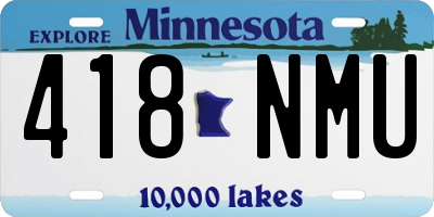 MN license plate 418NMU