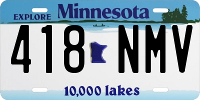 MN license plate 418NMV