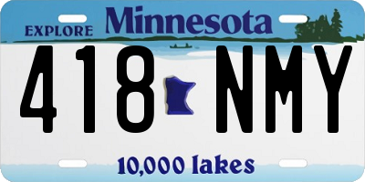 MN license plate 418NMY