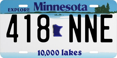 MN license plate 418NNE