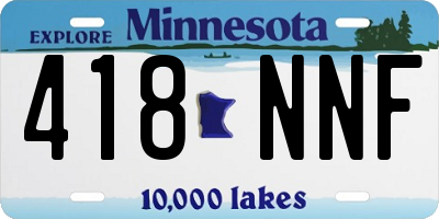 MN license plate 418NNF