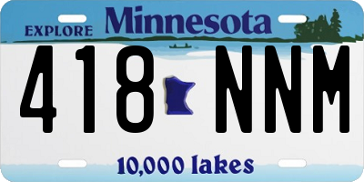 MN license plate 418NNM