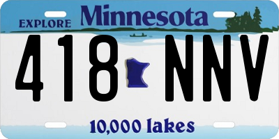 MN license plate 418NNV