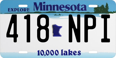 MN license plate 418NPI