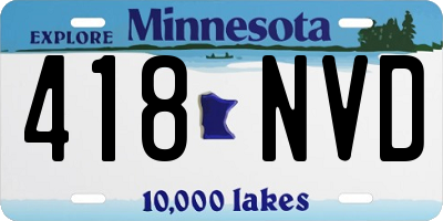 MN license plate 418NVD