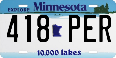 MN license plate 418PER