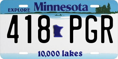 MN license plate 418PGR