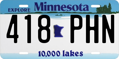 MN license plate 418PHN