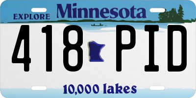 MN license plate 418PID