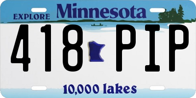 MN license plate 418PIP