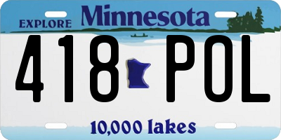 MN license plate 418POL