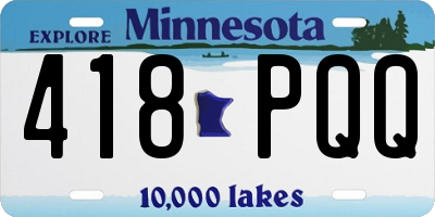 MN license plate 418PQQ