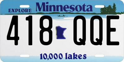 MN license plate 418QQE