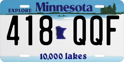 MN license plate 418QQF
