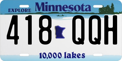 MN license plate 418QQH
