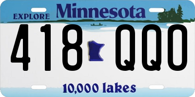 MN license plate 418QQO