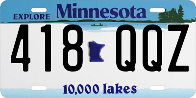 MN license plate 418QQZ