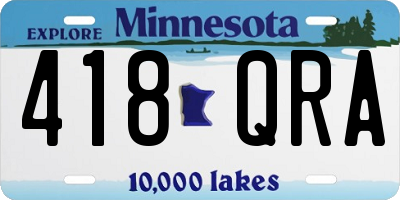 MN license plate 418QRA