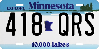 MN license plate 418QRS