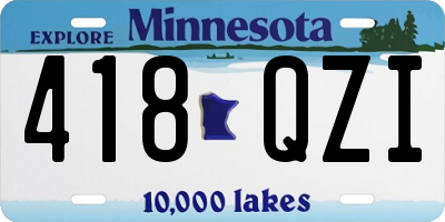 MN license plate 418QZI