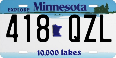 MN license plate 418QZL